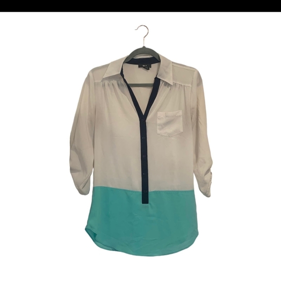 BCX - Light Weight Sheer - Partial Button-Down Blouse - Size Med Top. $40NWT - Picture 13 of 13